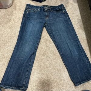 American Eagle Boy Fit Cropped Capri Denim Jeans Womens 10